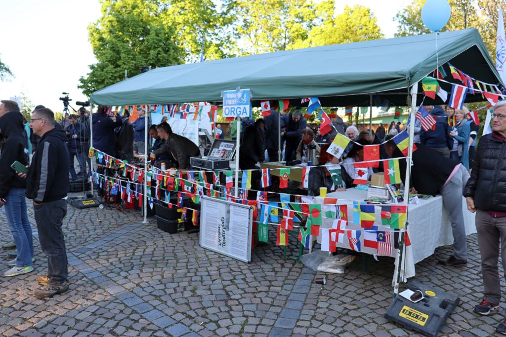 Ukázka výzdoby k památné události na demarkační linii v Torgau