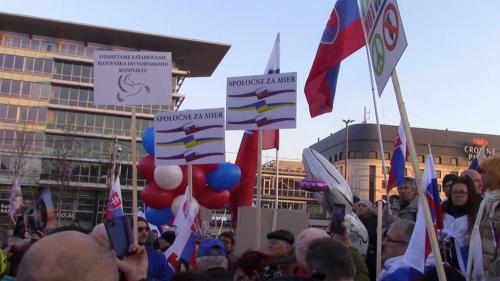 Pochod za mier 3. 3. 2023 v Bratislavě